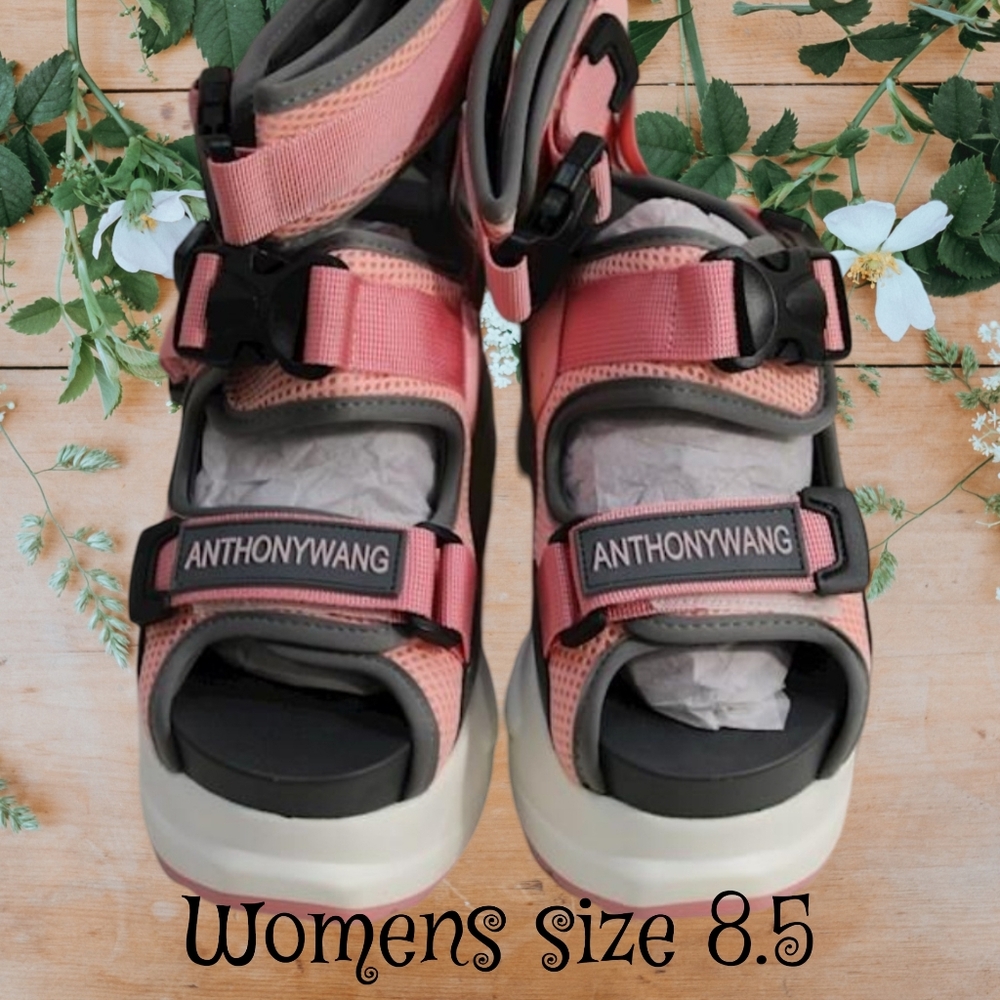 Anthony wang  Mullberry pink platform sandles